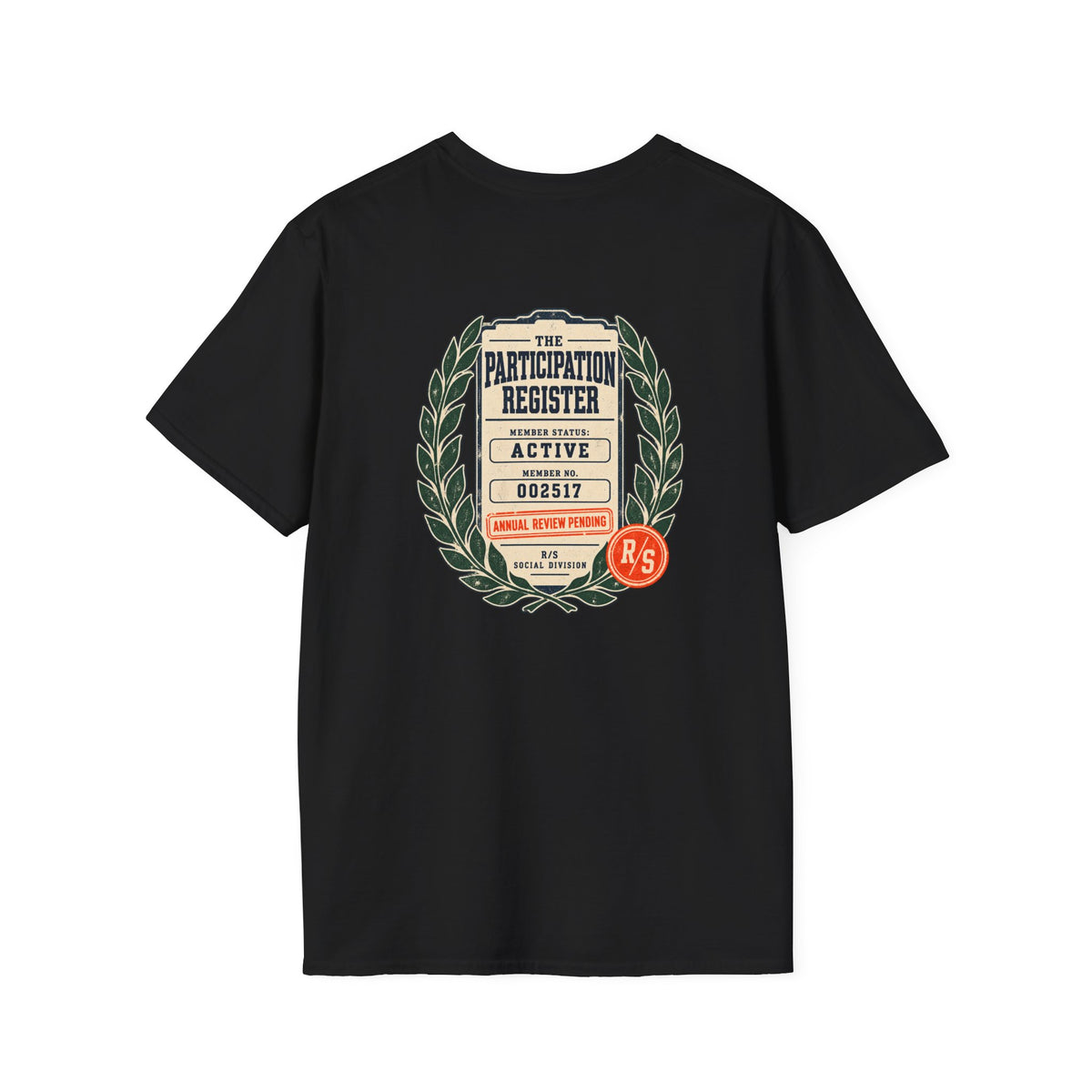 Social Division - Participation Register T-shirt — Funny Retro Casual Tee