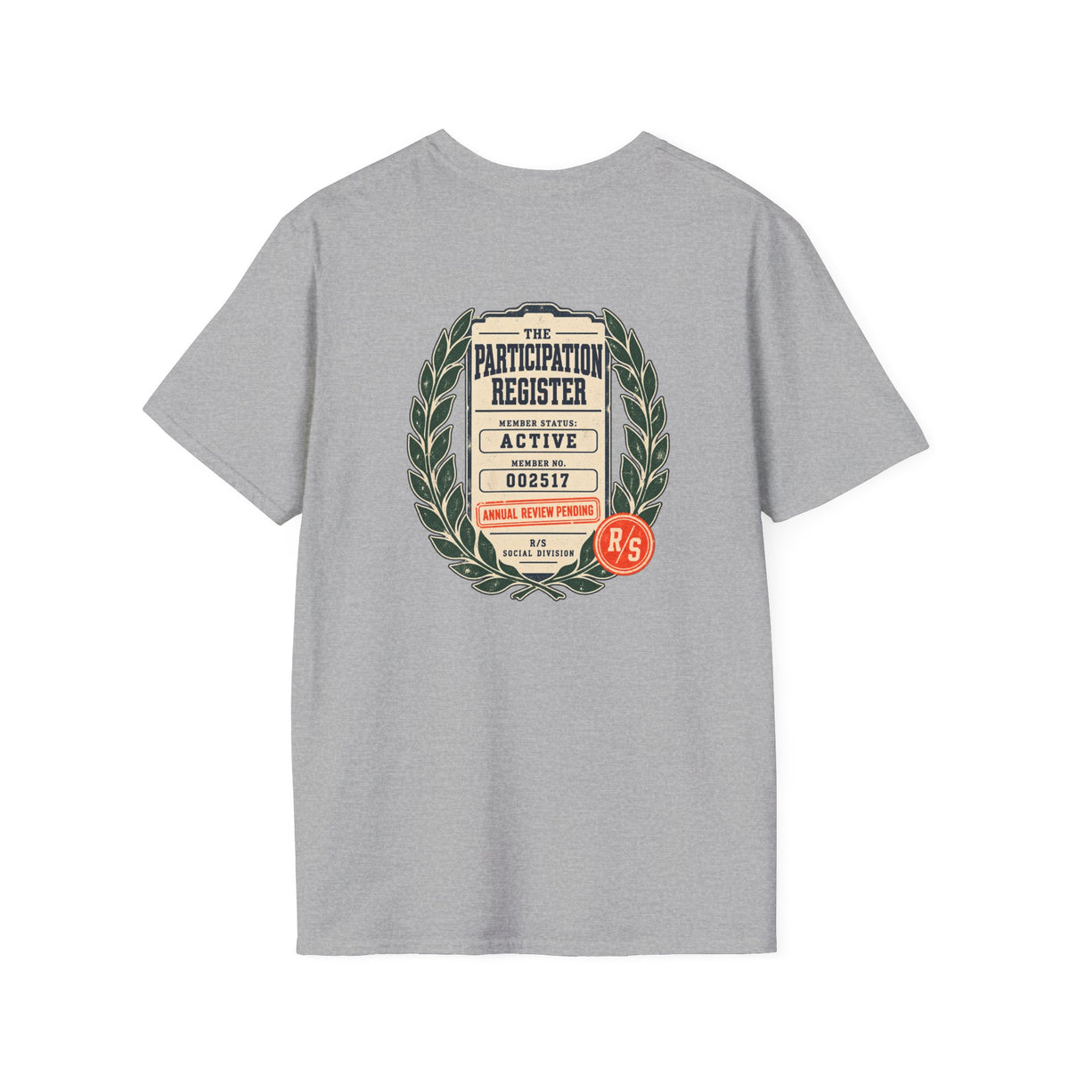 Social Division - Participation Register T-shirt — Funny Retro Casual Tee