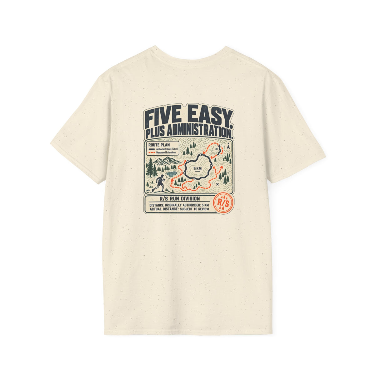 Run Division - Five Easy T-Shirt — Funny Retro Casual Tee