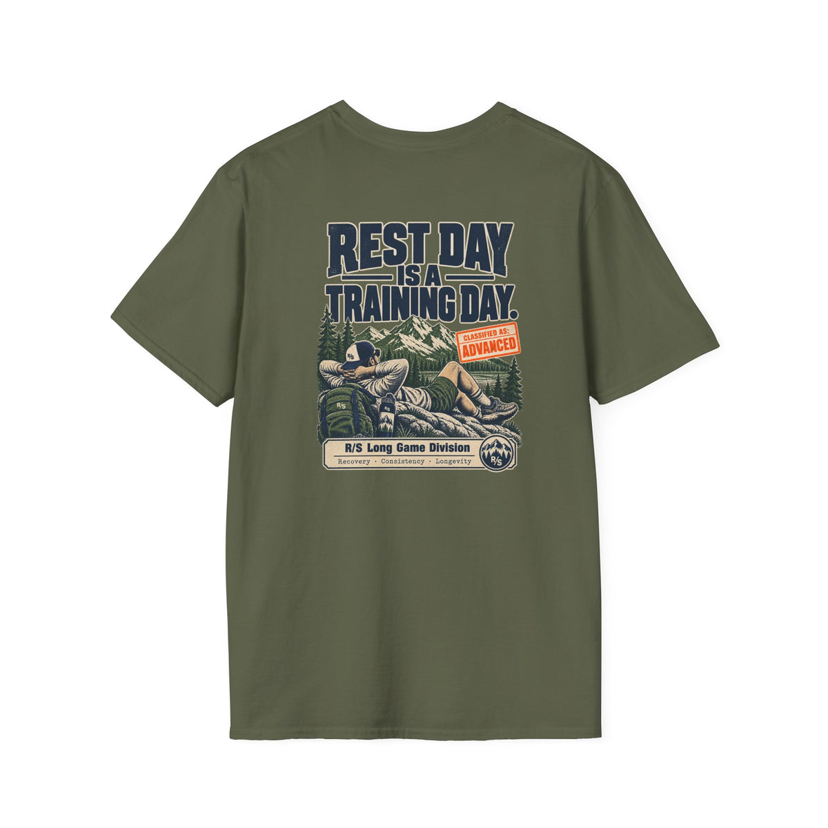 Run Division - Rest day is a training day T-Shirt — Funny Retro Casual Tee