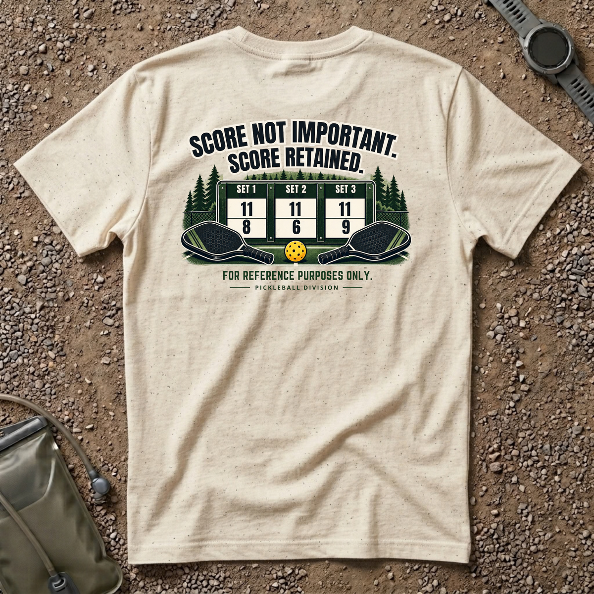 Court Division - Score NOT important - But its recorded T-Shirt — Funny Retro Casual Tee