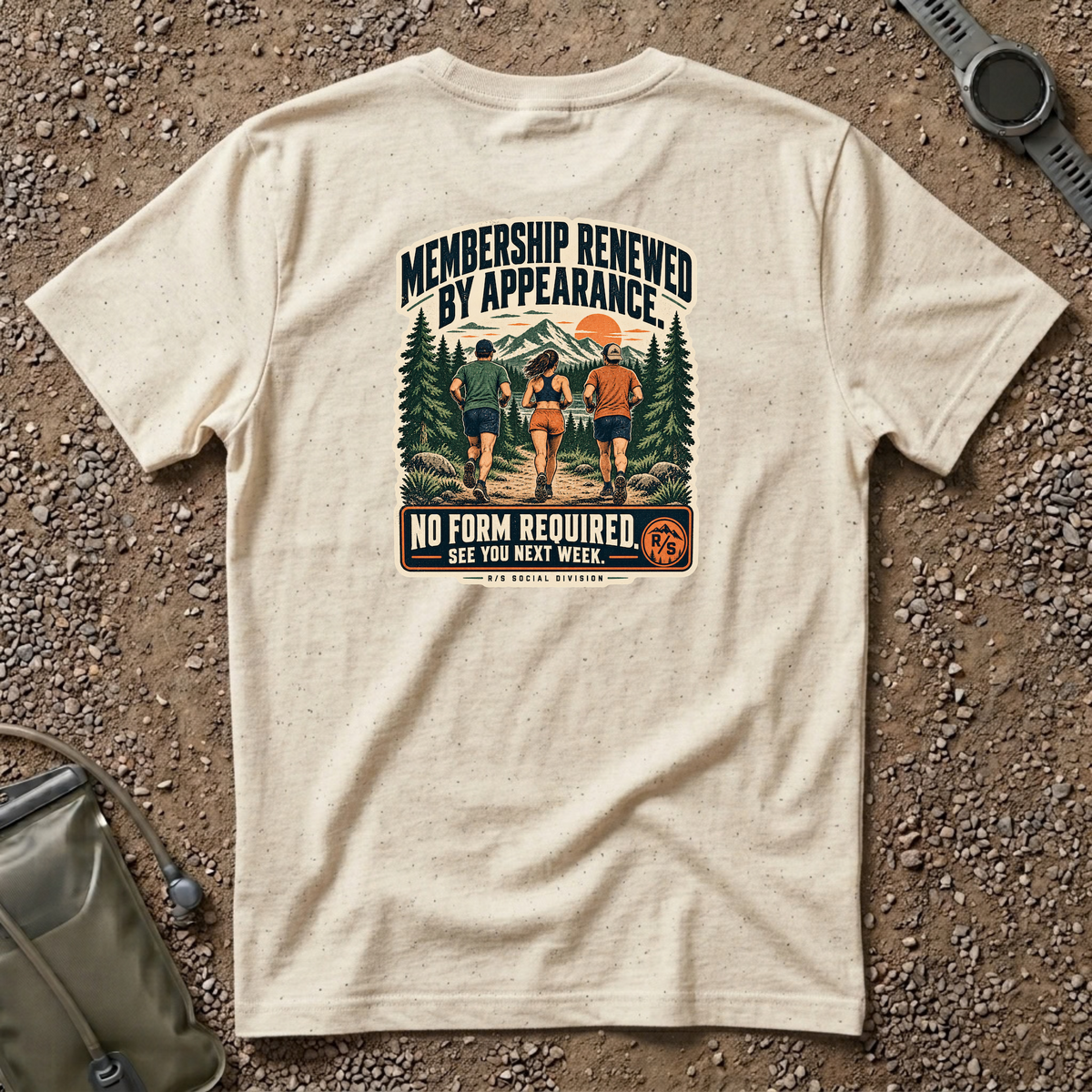 Social Division - Membership renewed by attendance T-Shirt. Retro funny T-shirt