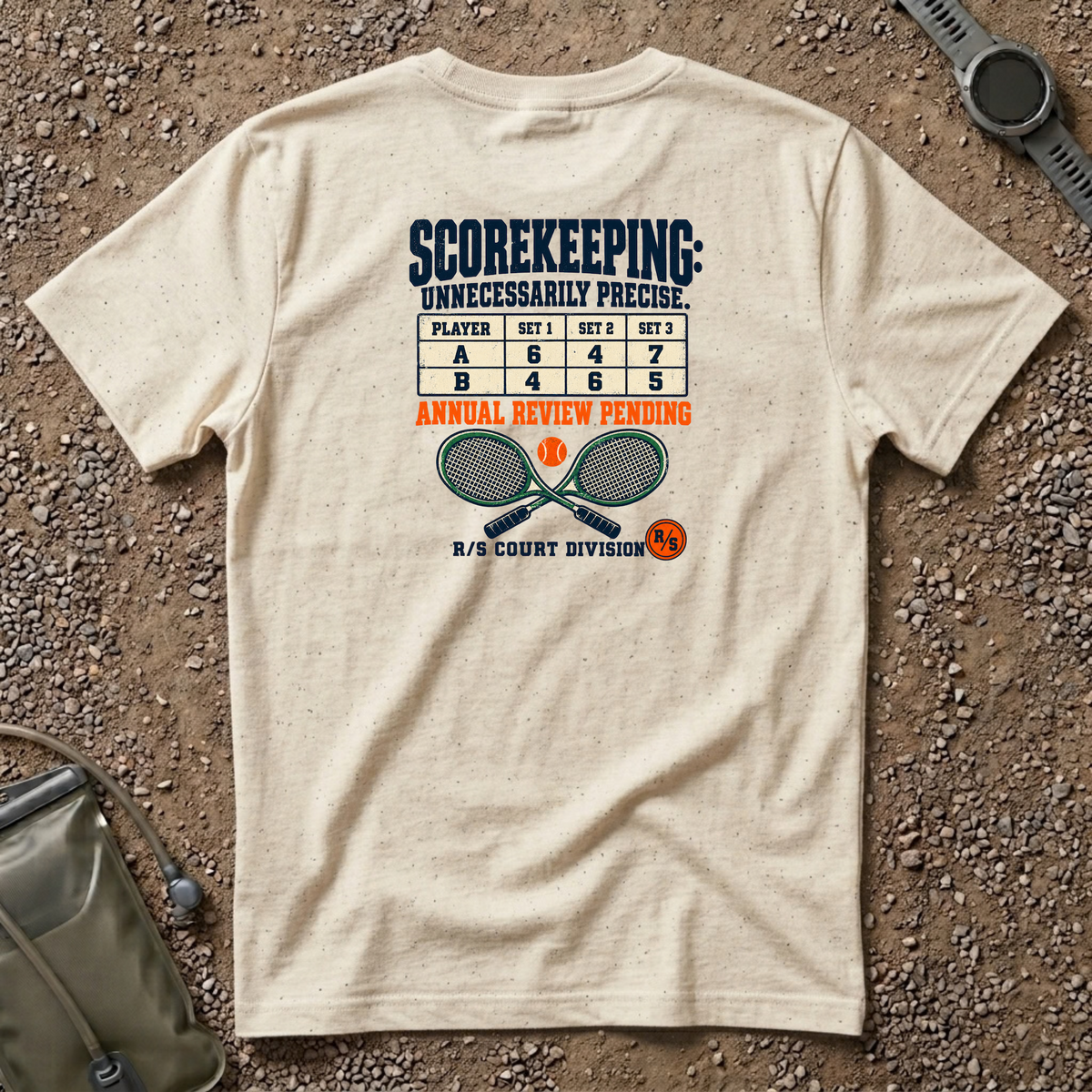 Court Division - Pickle ball - Scorekeeping - Unnecessarily precise T-Shirt — Funny Retro Casual Tee