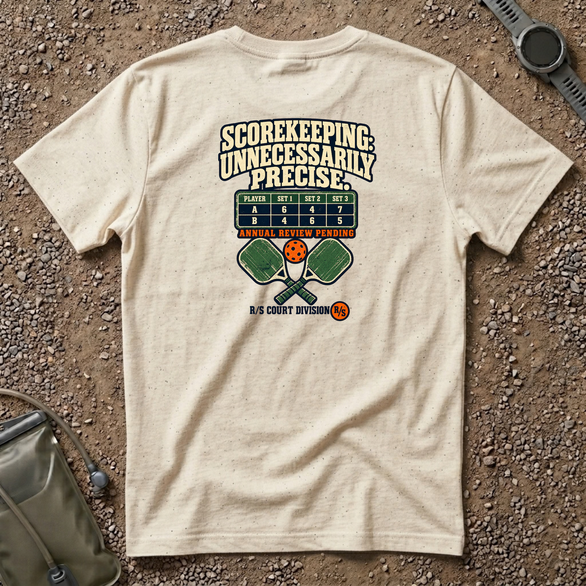 Court Division - Scorekeeping - Unnecessarily precise T-Shirt — Funny Retro Casual Tee