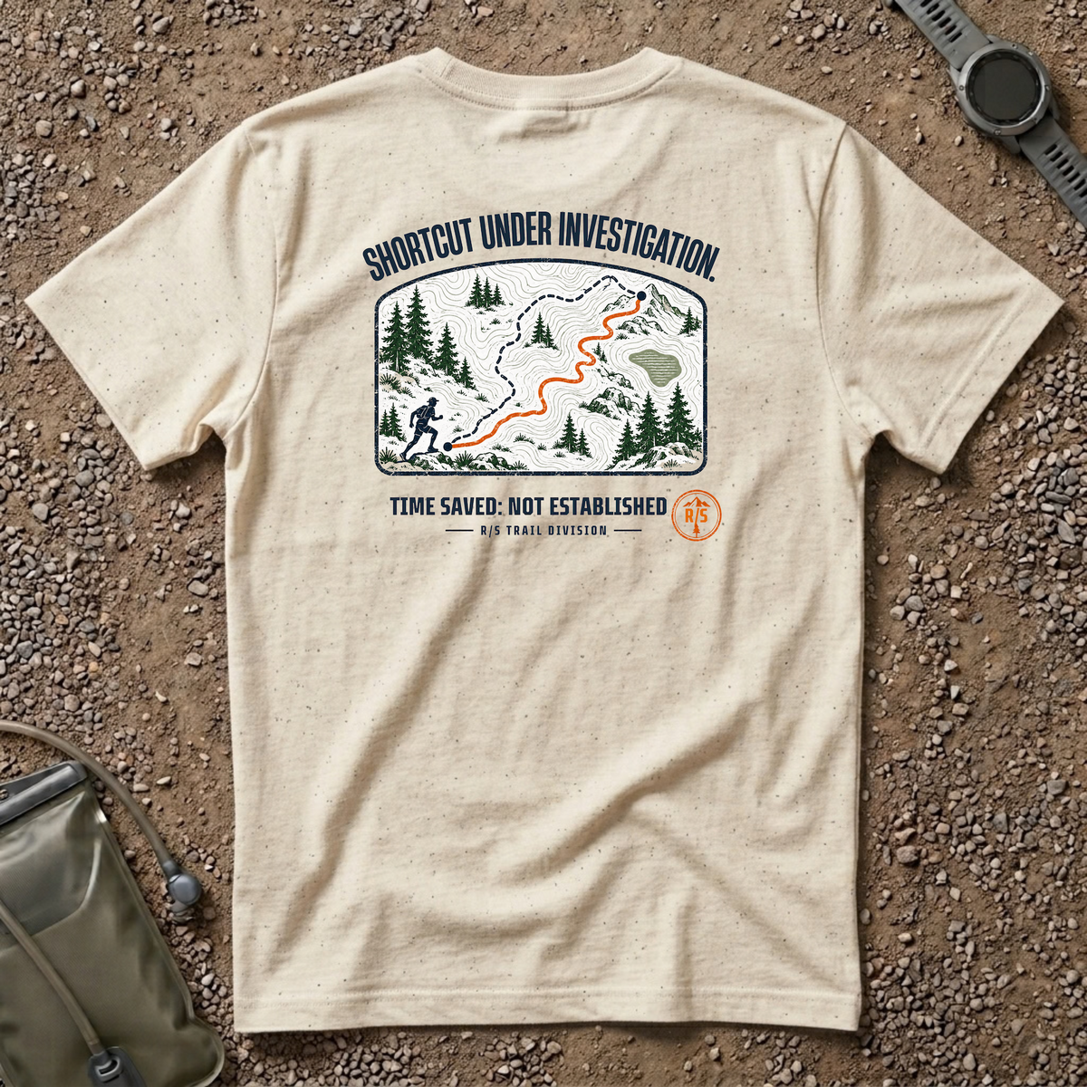 Trail Division - Shortcut under investigation T-Shirt — Funny Retro Casual Tee