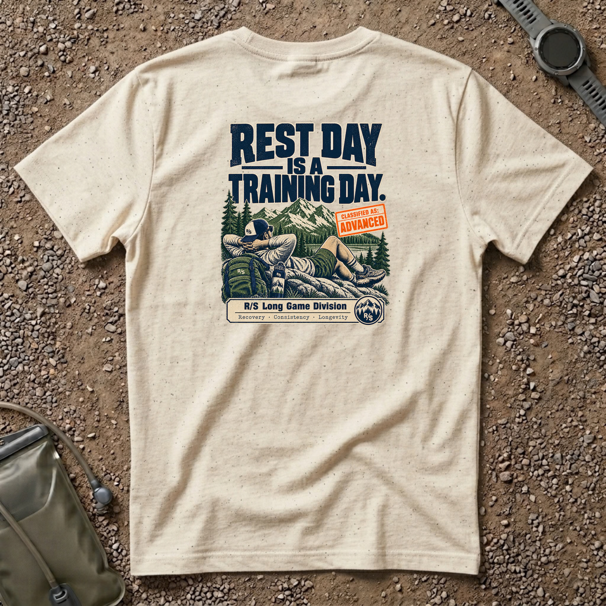 Run Division - Rest day is a training day T-Shirt — Funny Retro Casual Tee