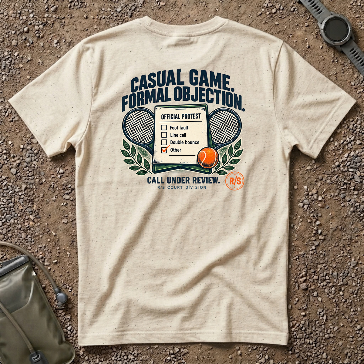 Court Division - Pickle ball - Casual game. Friendly objection T-Shirt — Funny Retro Casual Tee