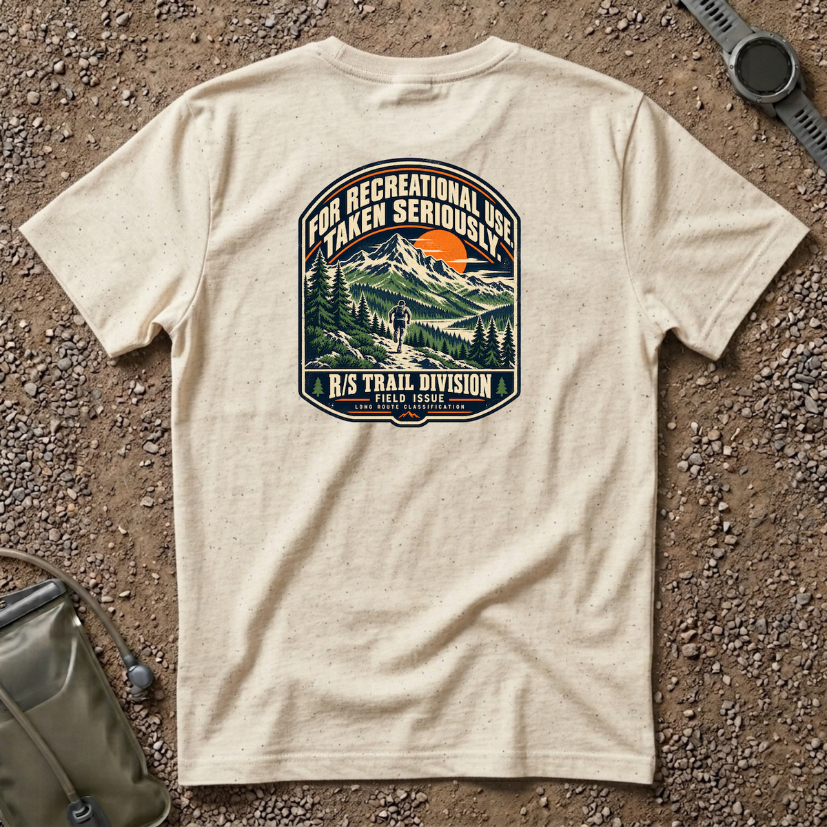 Trail Division - For recreational use. Taken Seriously. T-Shirt — Funny Retro Casual Tee