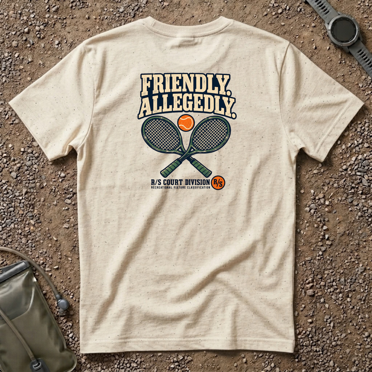 Court Division - Friendly Game. Allegedly T-Shirt — Funny Retro Casual Tee
