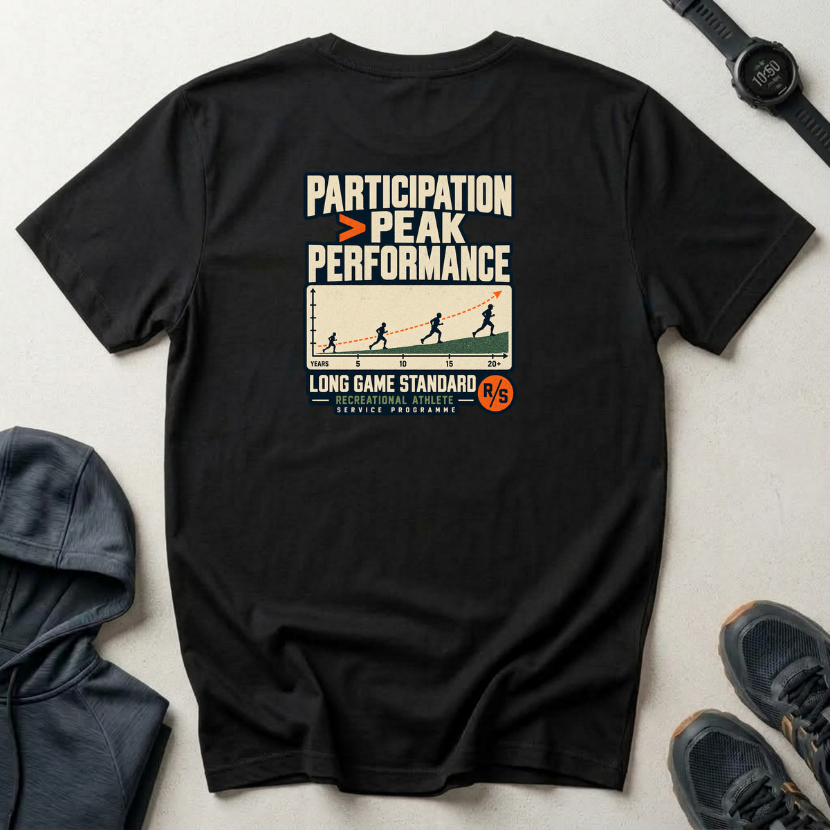 Run Division - Peak Performance T-Shirt — Funny Retro Casual Tee
