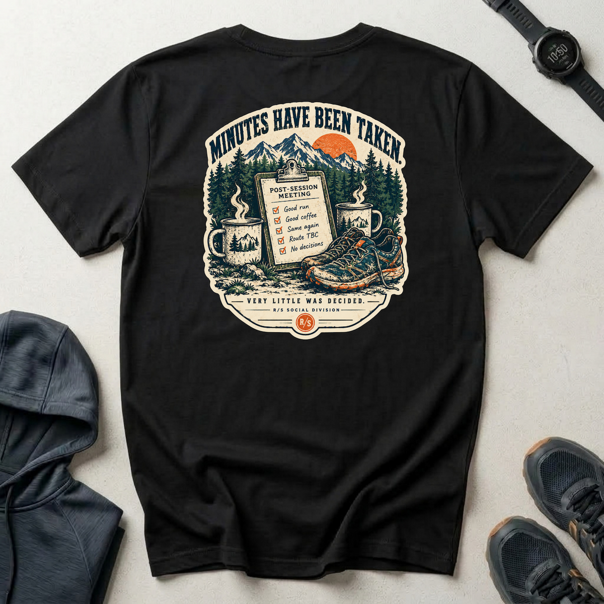 Trail Division - Minutes have been taken T-Shirt — Funny Retro Casual Tee