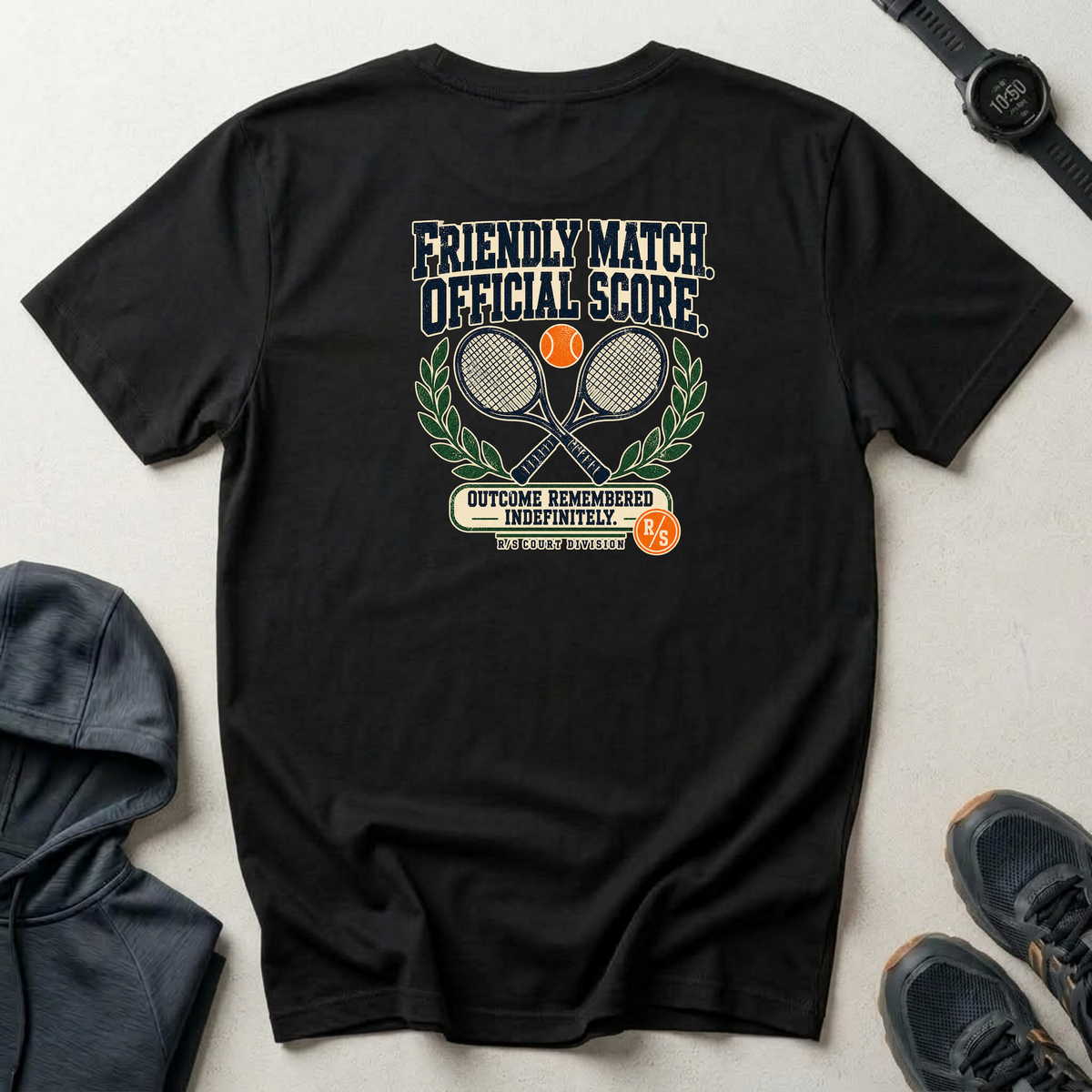 Court Division - Friendly match - Official Score T-Shirt — Funny Retro Casual Tee