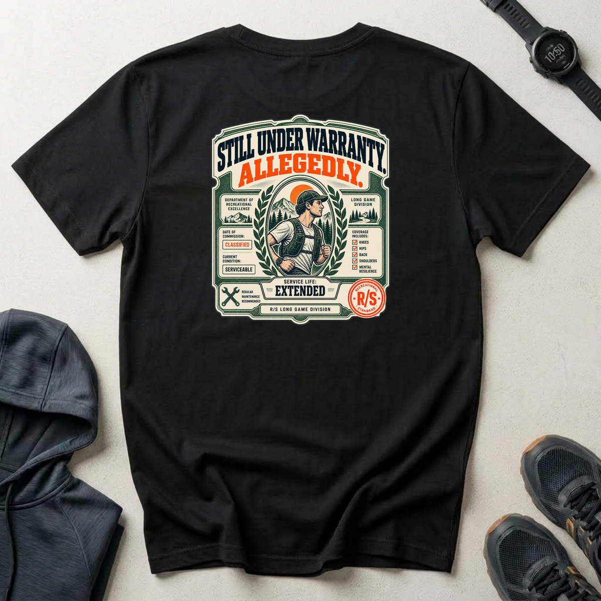Run Division - Body still working T-Shirt — Funny Retro Casual Tee