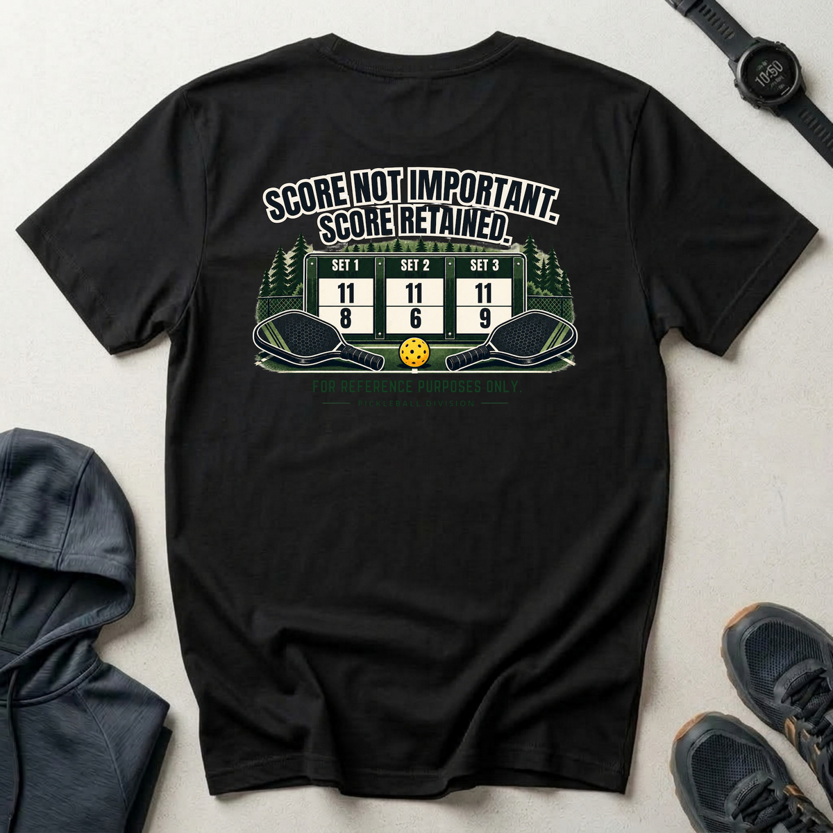 Court Division - Score NOT important - But its recorded T-Shirt — Funny Retro Casual Tee