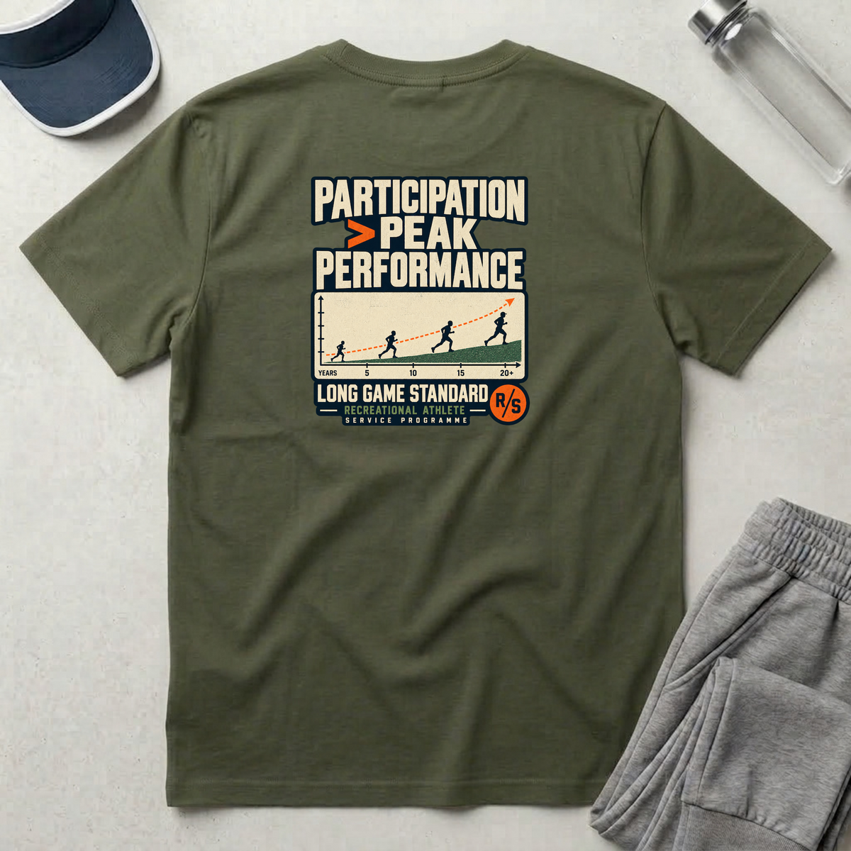 Run Division - Peak Performance T-Shirt — Funny Retro Casual Tee