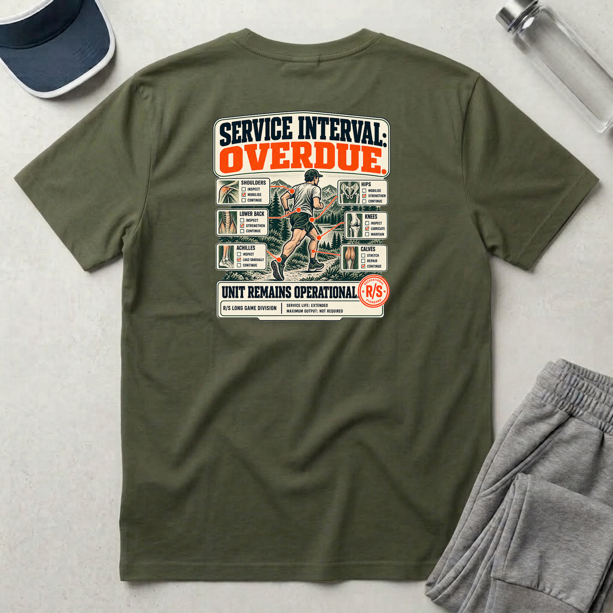 Run Division - Service interval - Overdue T-Shirt — Funny Retro Casual Tee