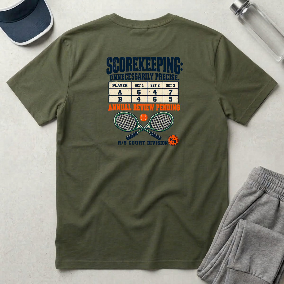 Court Division - Pickle ball - Scorekeeping - Unnecessarily precise T-Shirt — Funny Retro Casual Tee