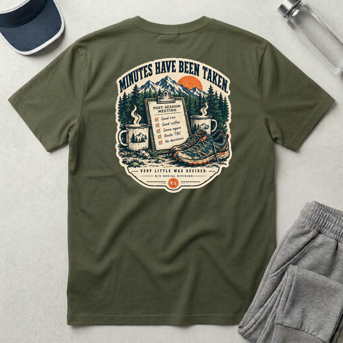 Trail Division - Minutes have been taken T-Shirt — Funny Retro Casual Tee