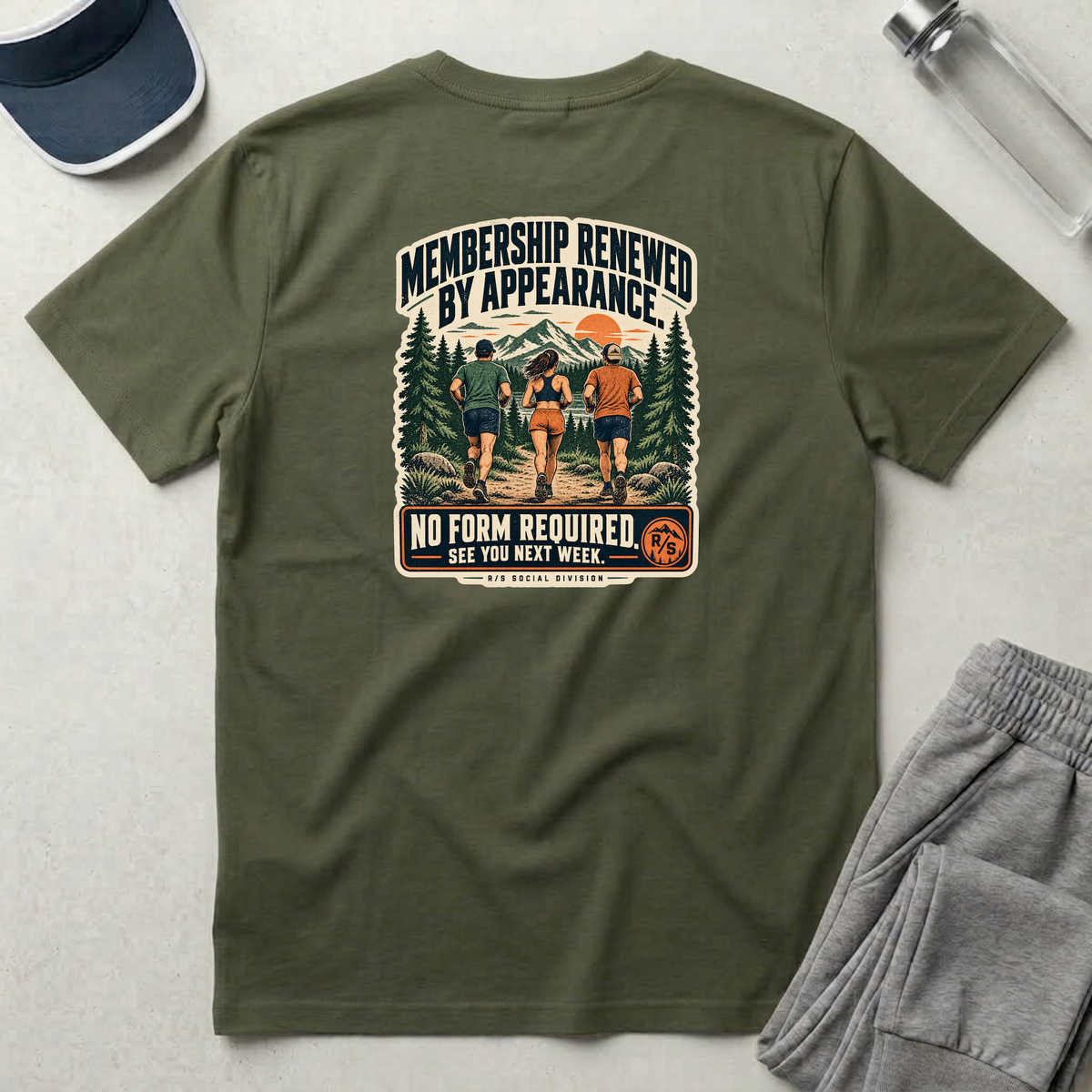 Social Division - Membership renewed by attendance T-Shirt. Retro funny T-shirt