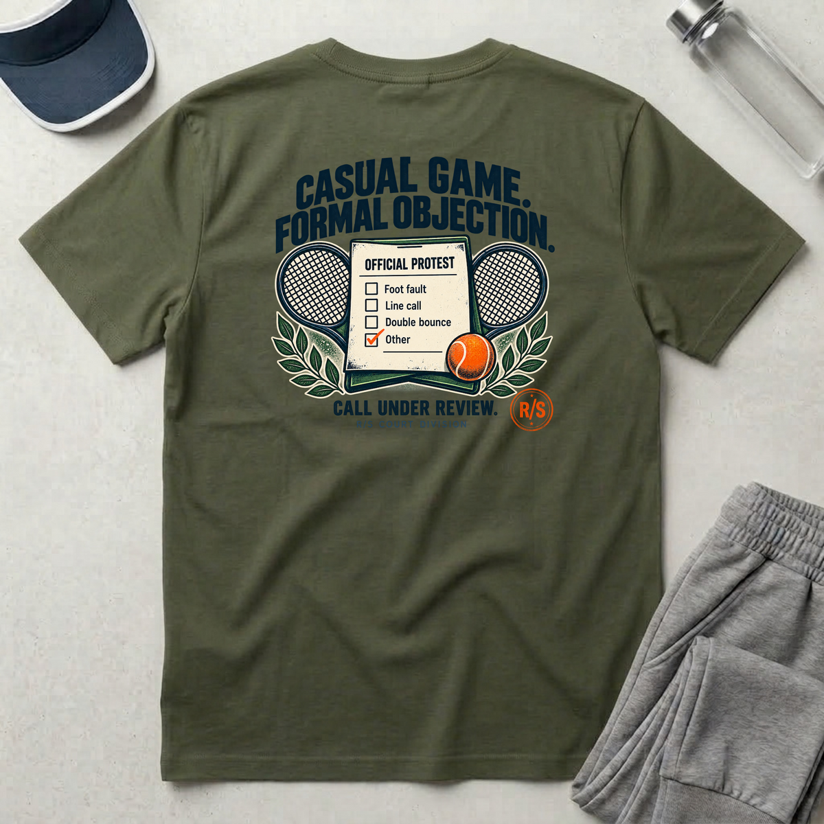 Court Division - Pickle ball - Casual game. Friendly objection T-Shirt — Funny Retro Casual Tee