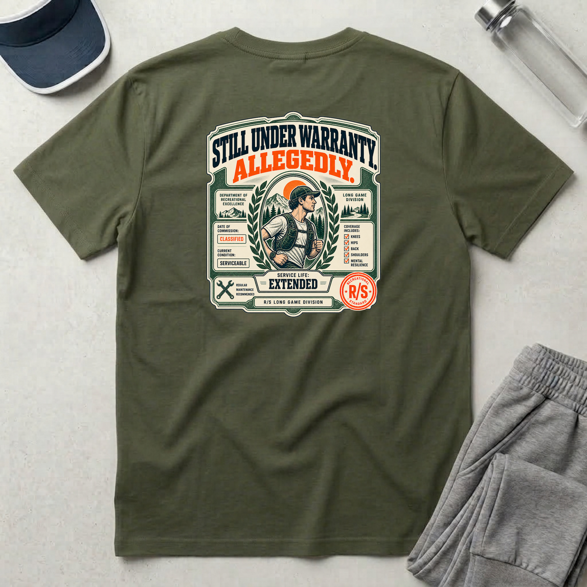 Run Division - Body still working T-Shirt — Funny Retro Casual Tee