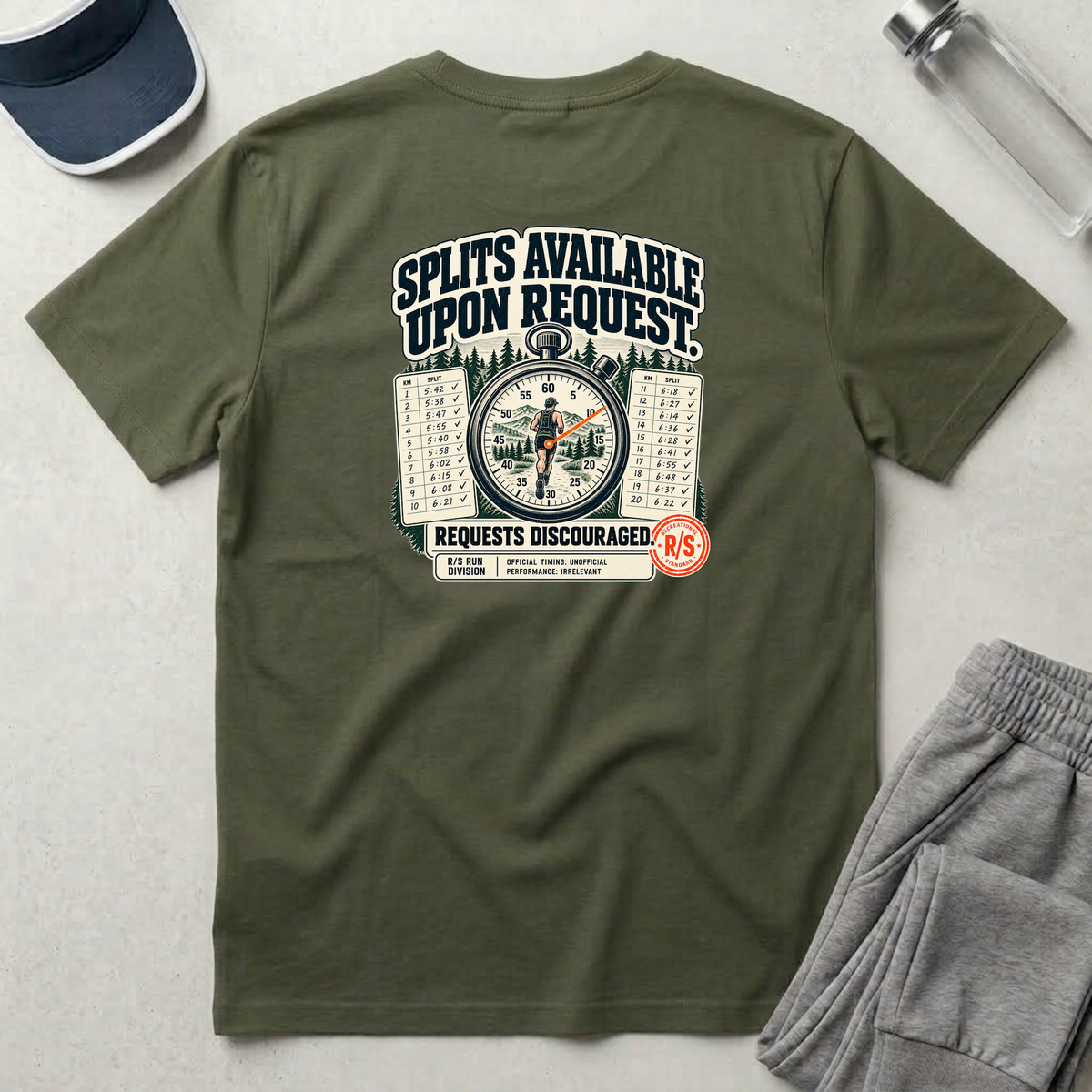 Run Division - Splits available upon request T-Shirt — Funny Retro Casual Tee