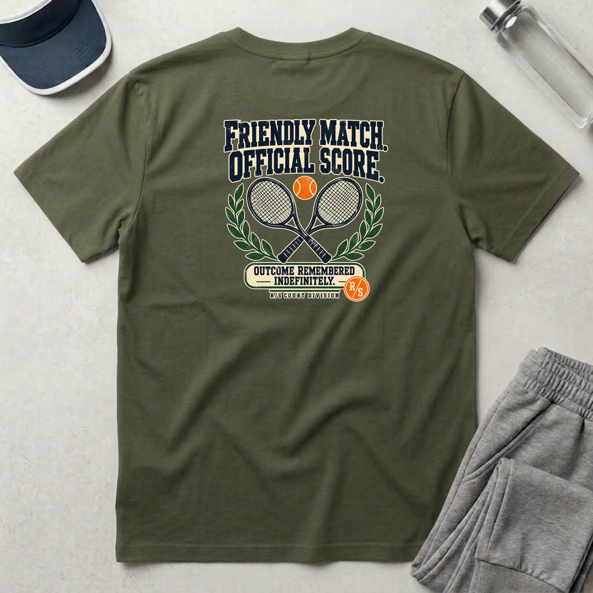 Court Division - Friendly match - Official Score T-Shirt — Funny Retro Casual Tee