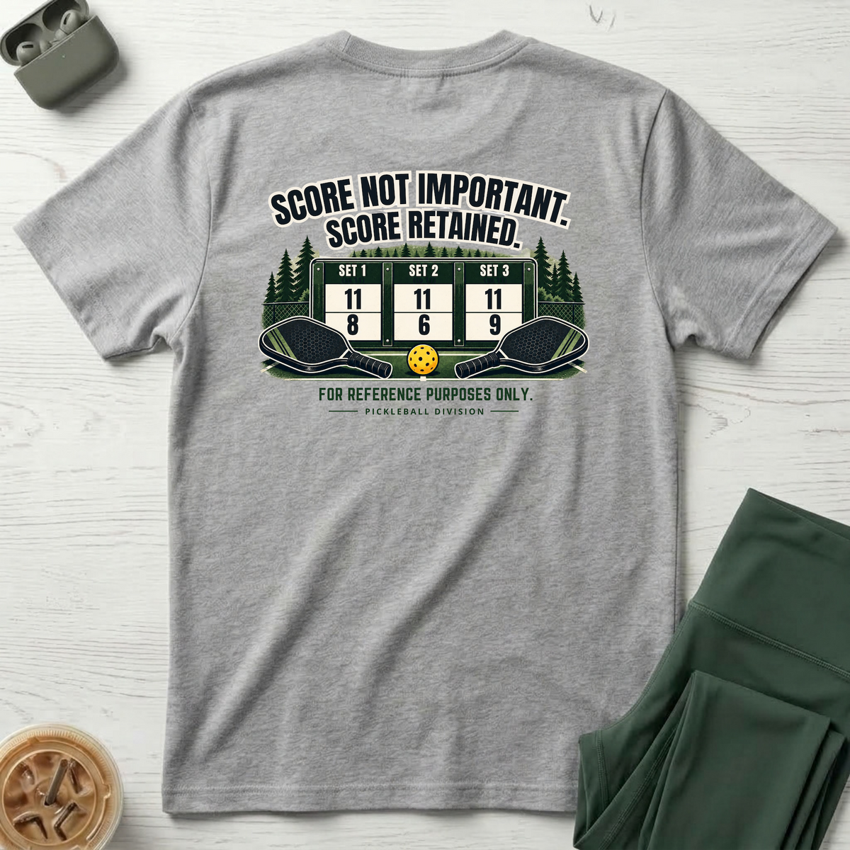 Court Division - Score NOT important - But its recorded T-Shirt — Funny Retro Casual Tee