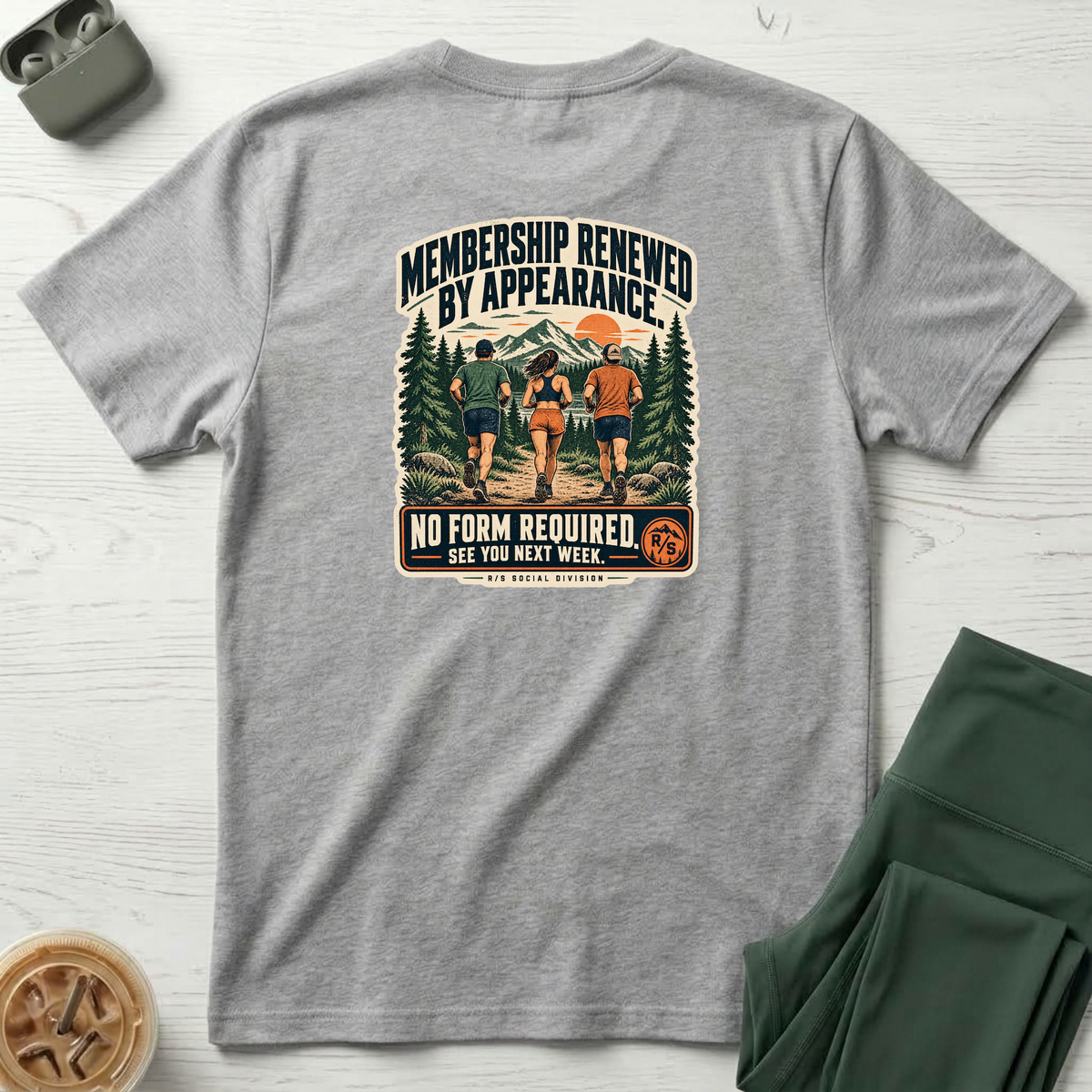 Social Division - Membership renewed by attendance T-Shirt. Retro funny T-shirt