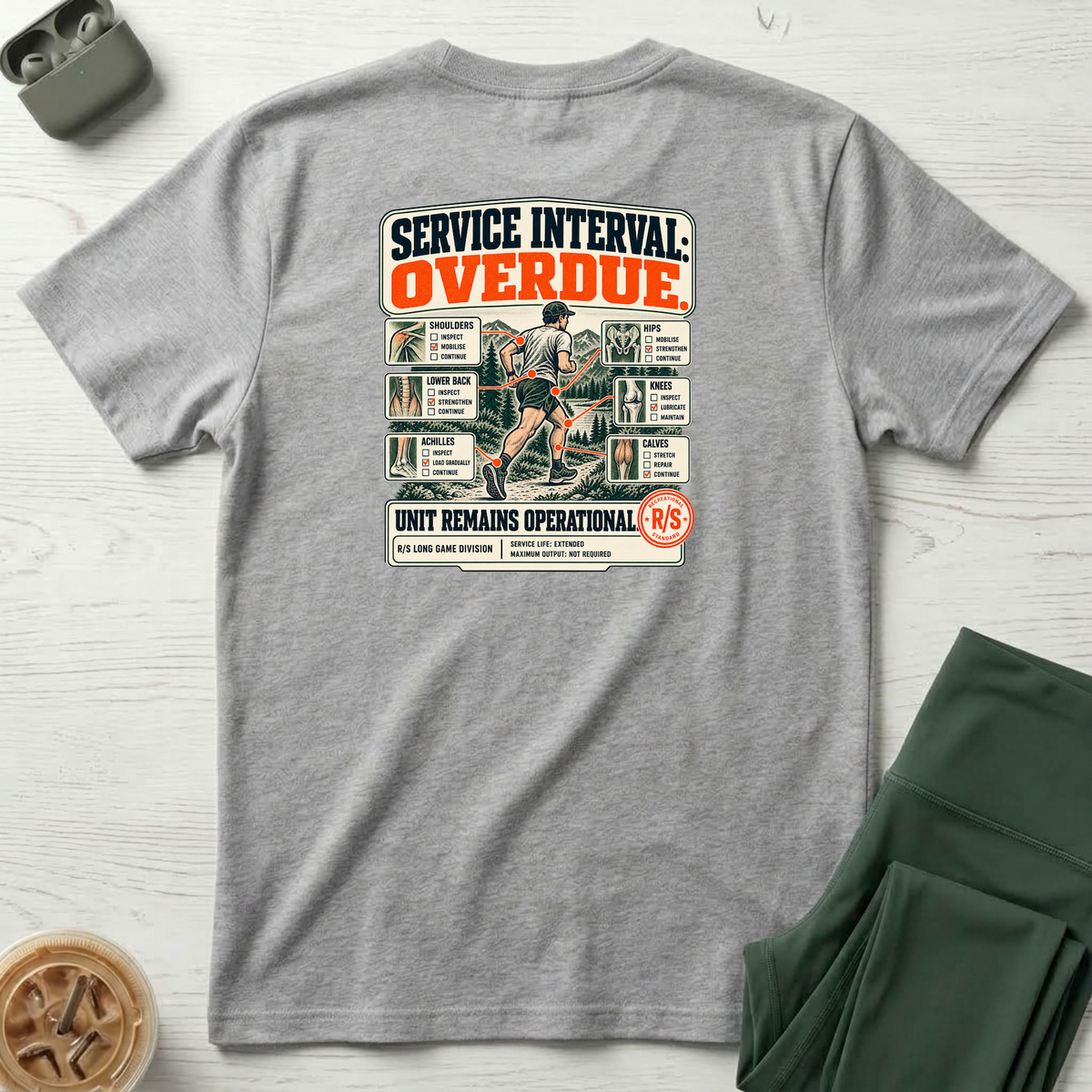 Run Division - Service interval - Overdue T-Shirt — Funny Retro Casual Tee