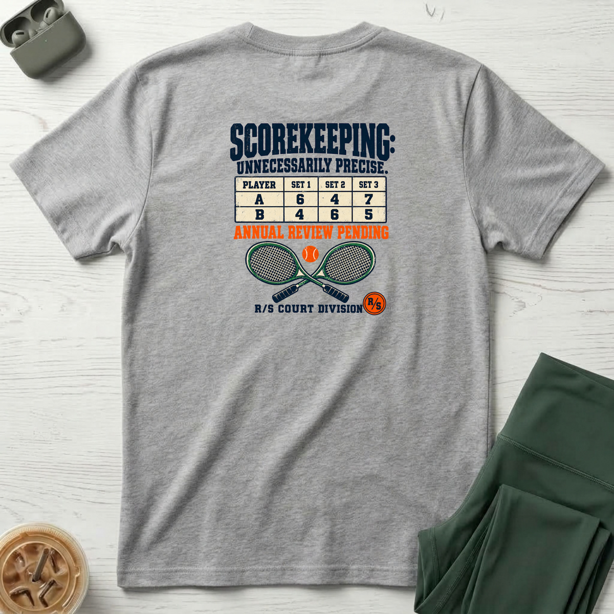 Court Division - Pickle ball - Scorekeeping - Unnecessarily precise T-Shirt — Funny Retro Casual Tee