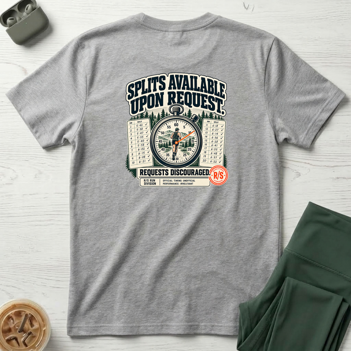 Run Division - Splits available upon request T-Shirt — Funny Retro Casual Tee