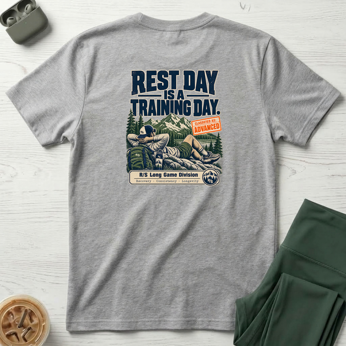 Run Division - Rest day is a training day T-Shirt — Funny Retro Casual Tee
