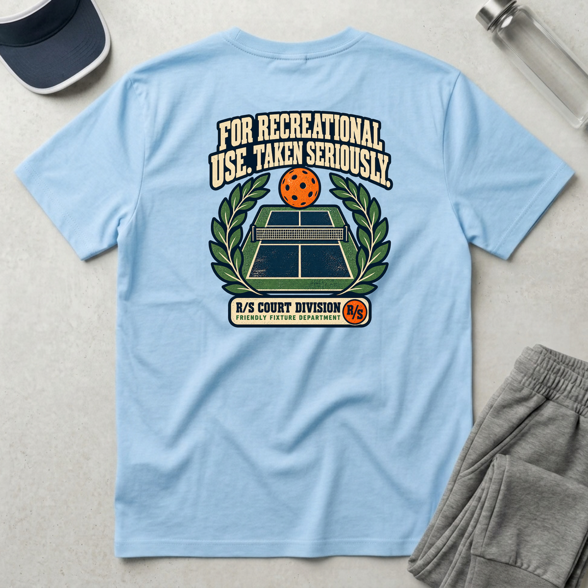 Court Division - Pickle ball - For recreational use - Taken seriously T-Shirt — Funny Retro Casual Tee