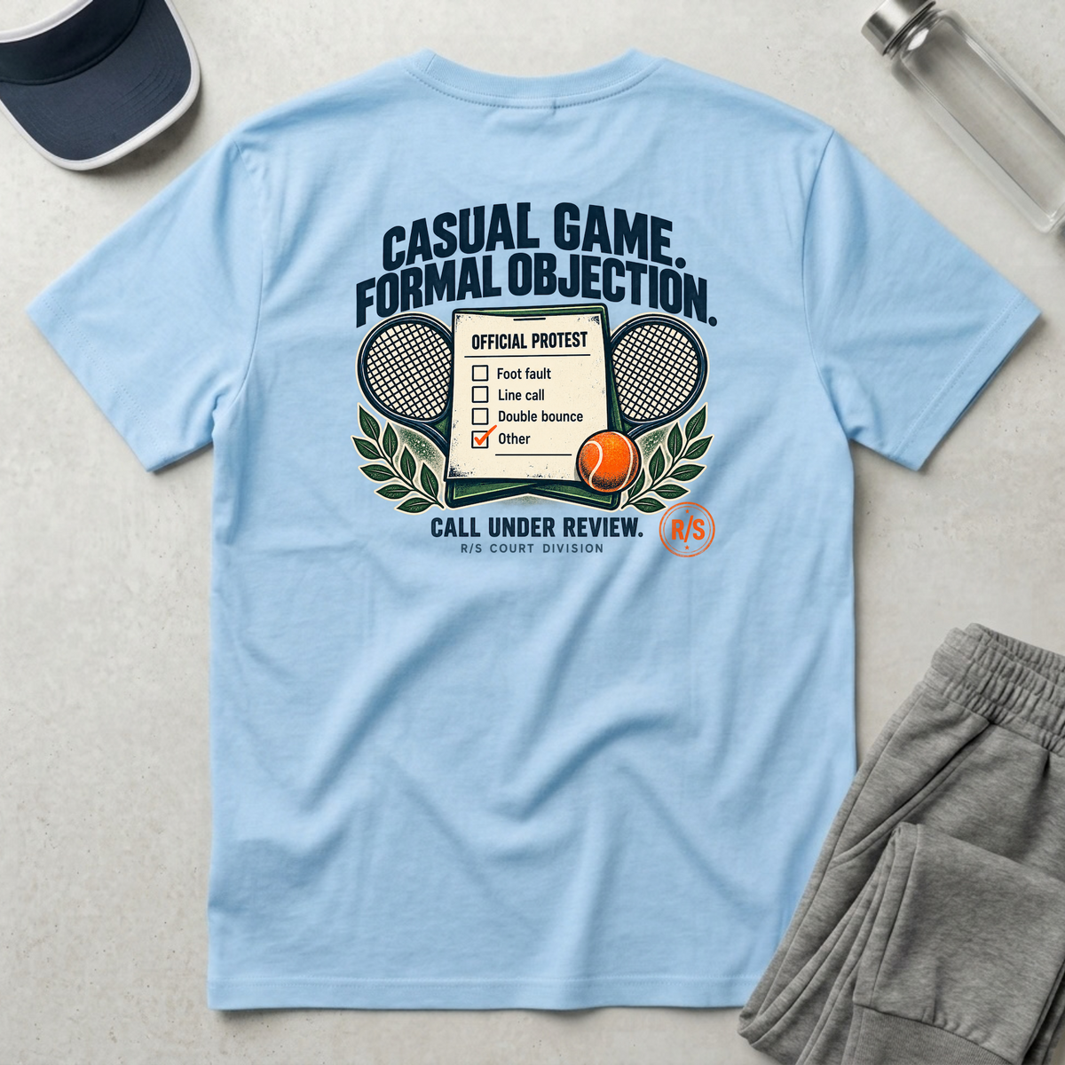 Court Division - Pickle ball - Casual game. Friendly objection T-Shirt — Funny Retro Casual Tee