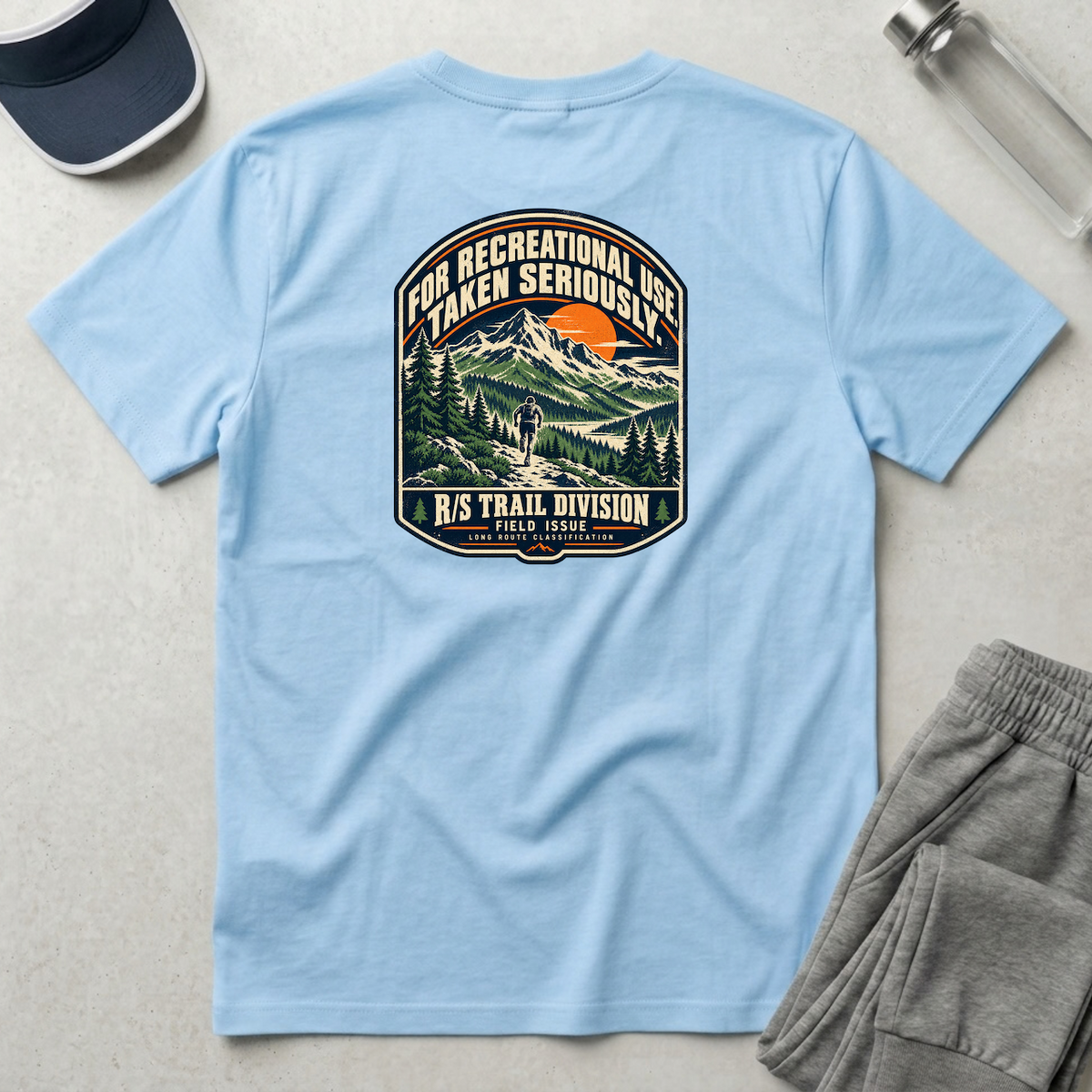 Trail Division - For recreational use. Taken Seriously. T-Shirt — Funny Retro Casual Tee