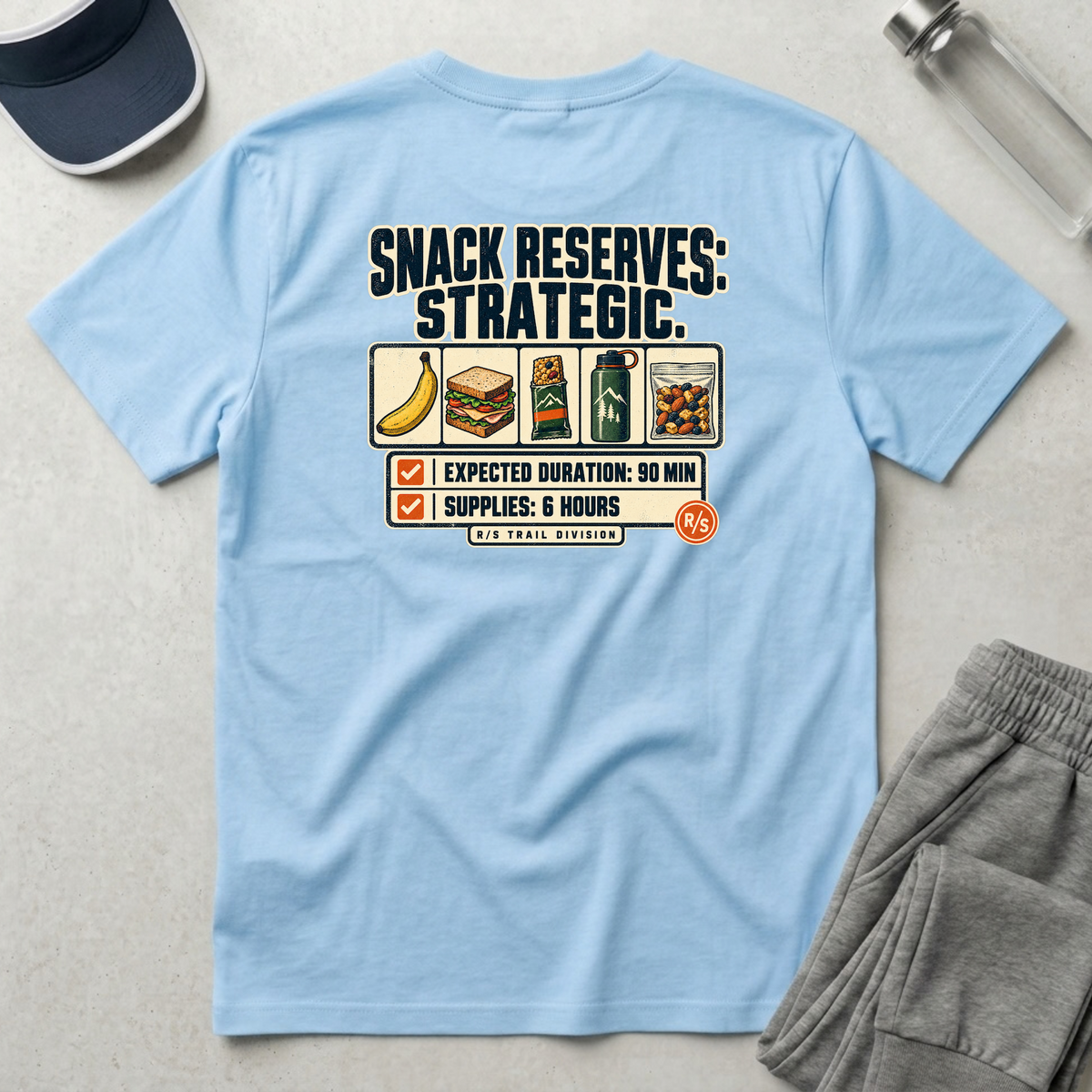 Trail Division - Snack Reserves - Strategic. T-Shirt — Funny Retro Casual Tee