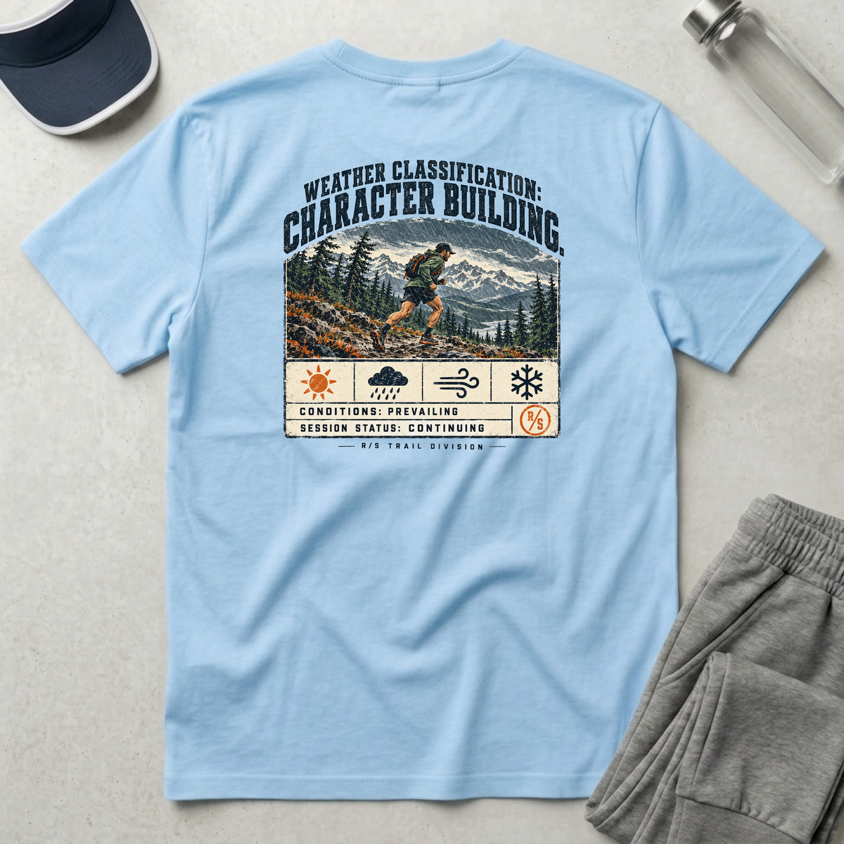 Trail Division - Weather classification - Character building T-Shirt — Funny Retro Casual Tee