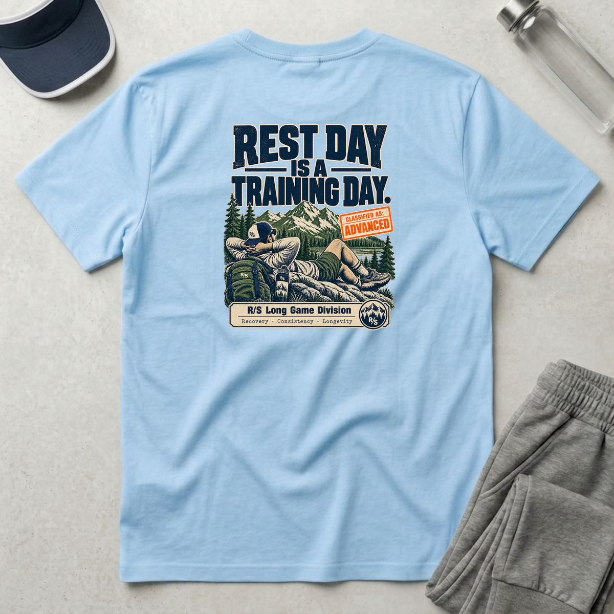 Run Division - Rest day is a training day T-Shirt — Funny Retro Casual Tee