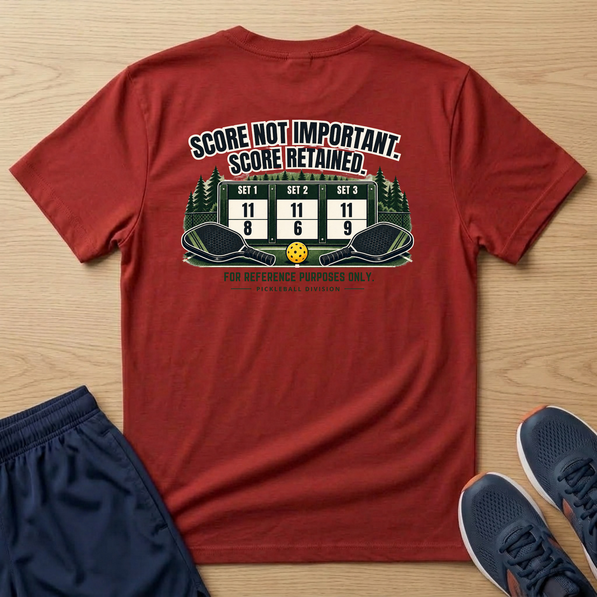 Court Division - Score NOT important - But its recorded T-Shirt — Funny Retro Casual Tee