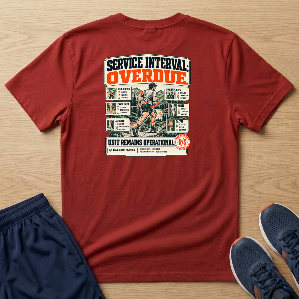 Run Division - Service interval - Overdue T-Shirt — Funny Retro Casual Tee