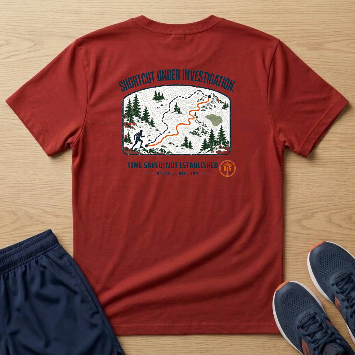 Trail Division - Shortcut under investigation T-Shirt — Funny Retro Casual Tee